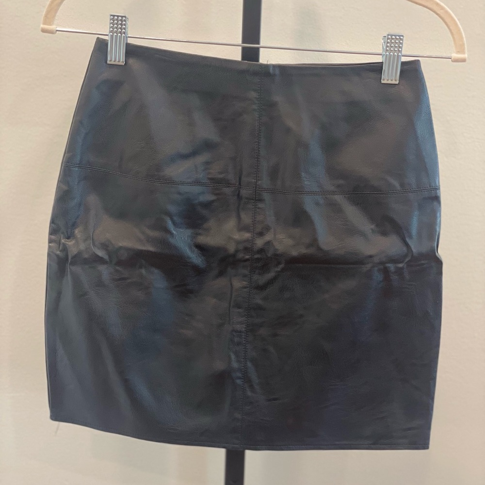 Vegan Leather Bodycon Mini Skirt